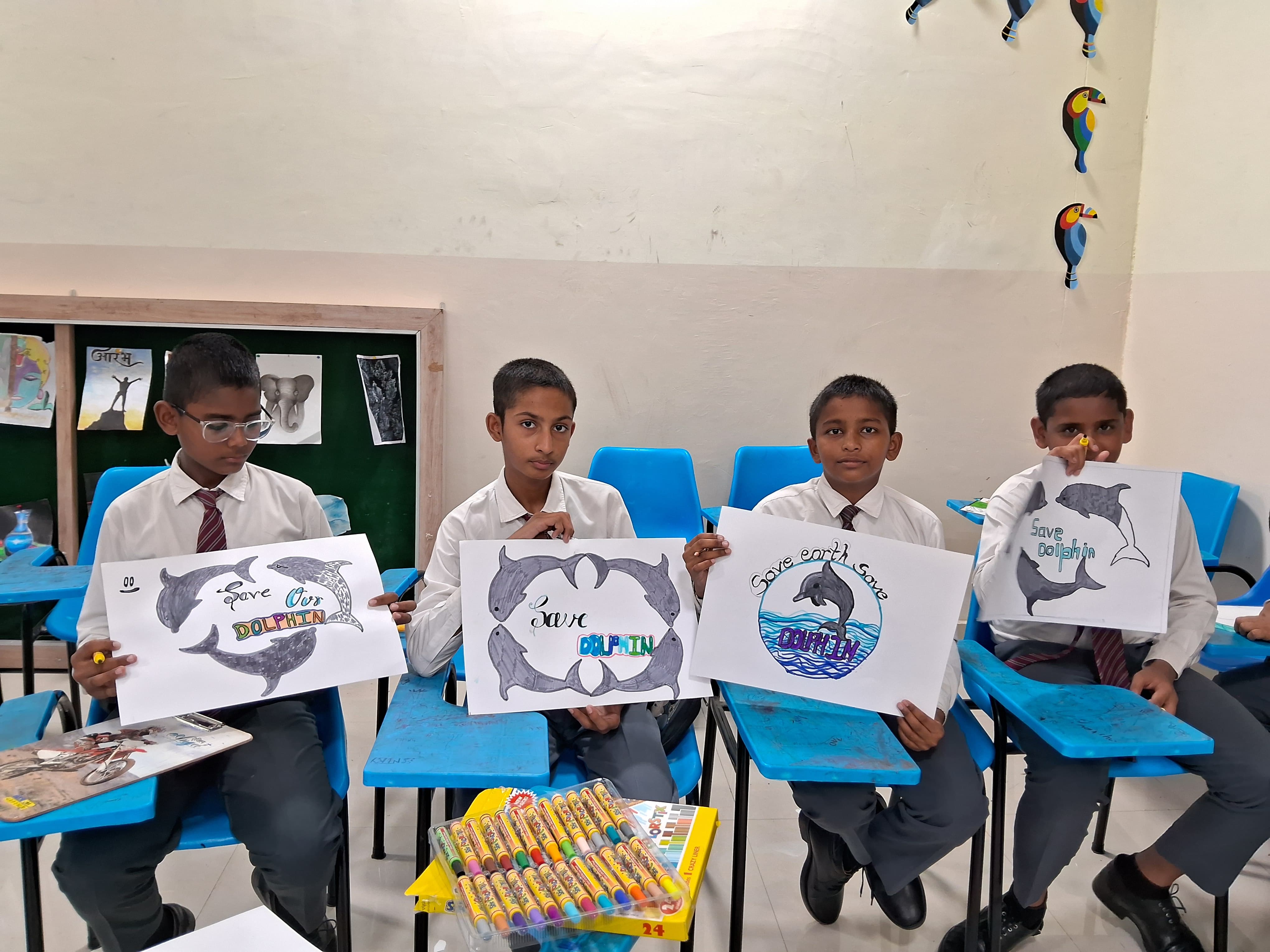 Painting competition on the theme “SAVE OUR DOLPHINS